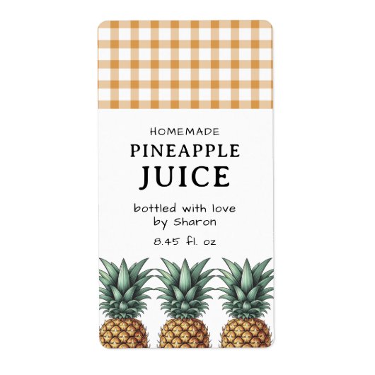 パイナップルジュースラベル ラベル (正面)