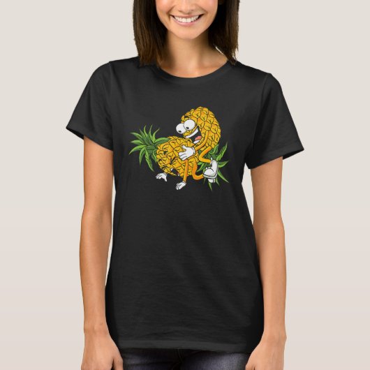 パイナップルスインガーカップル上下揺れ李 Tシャツ (正面)