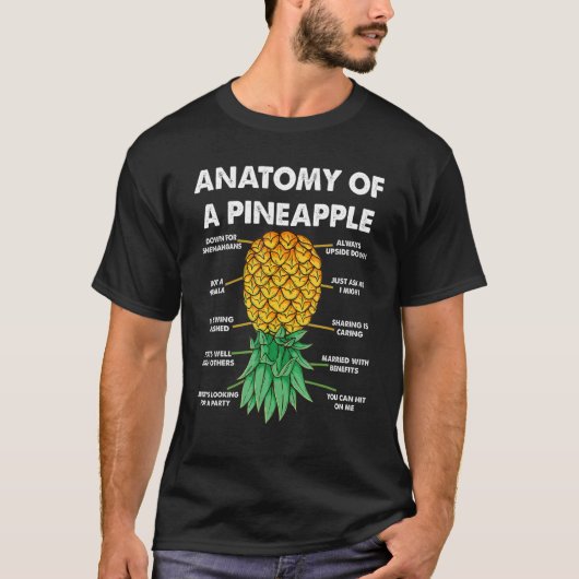 パイナップルスインガーパイナップル逆Dの解剖学 Tシャツ (正面)