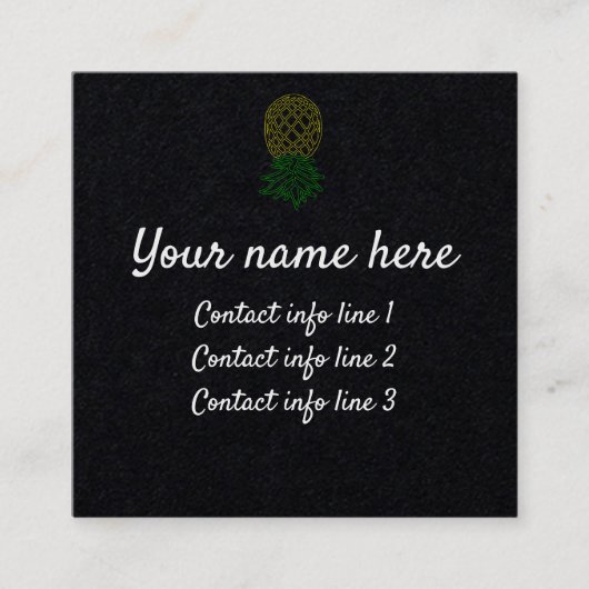 パイナップルスインガー通話カード スクエア名刺 (正面)