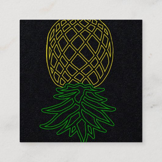 パイナップルスインガー通話カード スクエア名刺 (裏面)