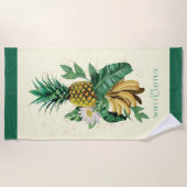 パイナップルスイートアットザホワイトロータス ビーチタオル (正面)