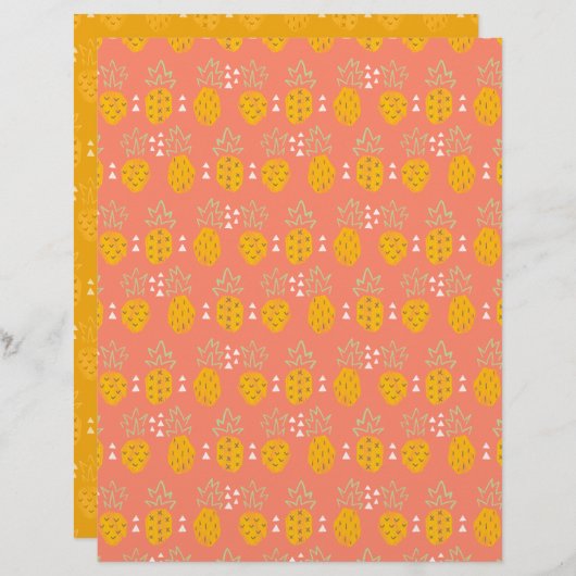 パイナップルスクラップブック紙 (正面/裏面)