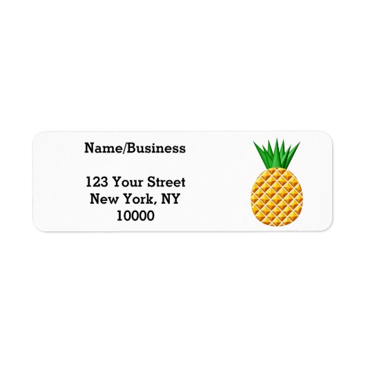 パイナップルスケッチ(黄色と緑) ラベル (正面)