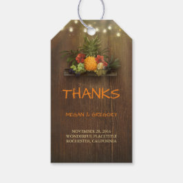 パイナップルストリングライトビーチ結婚式 ギフトタグ