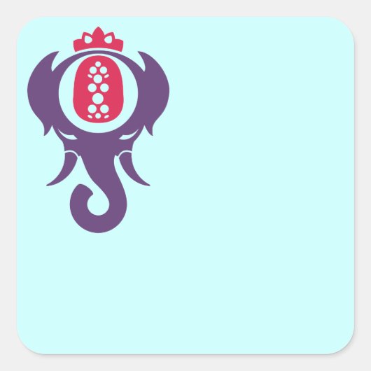 パイナップルゾウ スクエアシール (正面)