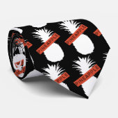 パイナップルタイの黒 ネクタイ (ロール)