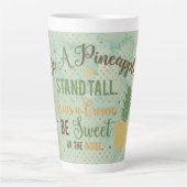 パイナップルタイポグラフィだ カフェラテマグ (正面)