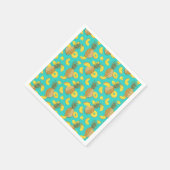 パイナップルターコイズ色 スタンダードカクテルナプキン (角)