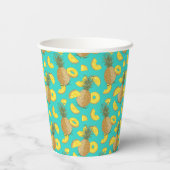 パイナップルターコイズ色 紙コップ (裏面)