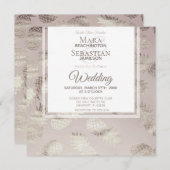 *~*パイナップルダスティバラ金ゴールドエレガントトレンディー招待 招待状 (正面/裏面)