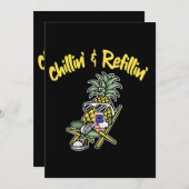 パイナップルチリンRefillin Pineappleおもしろい 招待状 (正面/裏面)