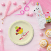 パイナップルティキパーティーパーソナライズされた紙プレートルアウ(ハワイ式宴会) ペーパープレート (パーティー)