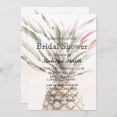 パイナップルテーマのブライダルシャワーの招待状 招待状 (正面/裏面)