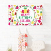 パイナップルトゥッティフルーツバースデーパーティー 横断幕 (インサイチュ)