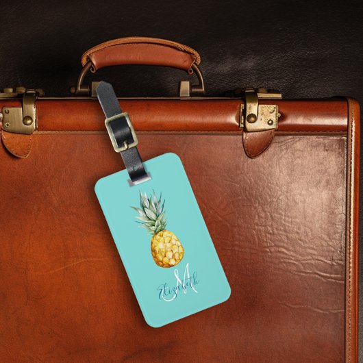 パイナップルトレンディーサマーモノグラム荷物 ラゲッジタグ
