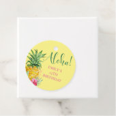 パイナップルトロピカルアロハパーティーハワイ誕生日 フェイバータグ (インサイチュ)