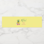 パイナップルトロピカルアロハパーティーハワイ誕生日 ペットボトルラベル (シングルラベル)