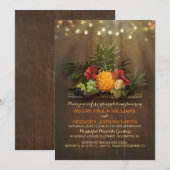 パイナップルトロピカルビーチライトリハーサルディナー 招待状 (正面/裏面)