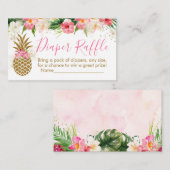 パイナップルトロピカルフラワーディーパーラッフル エンクロージャーカード (正面/裏面)