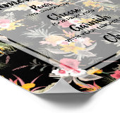 パイナップルトロピカルフラワーブライダルシャワーミモザバー ポスター (角)