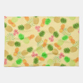パイナップルドットイエロー キッチンタオル (横)