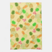 パイナップルドットイエロー キッチンタオル (縦)