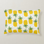 パイナップルドット:夏のフルーツデザイン アクセントクッション (裏面)