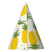 パイナップルドット：夏のフルーツデザイン パーティーハット (裏面)