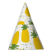 パイナップルドット：夏のフルーツデザイン パーティーハット (右)