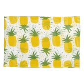 パイナップルドット：夏のフルーツデザイン 枕カバー (裏面)
