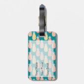 パイナップルドードルパターン|モノグラム ラゲッジタグ (裏面縦)