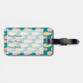 パイナップルドードルパターン|モノグラム ラゲッジタグ (裏面横)