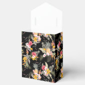 パイナップルハイビスカスフラワーオンブラックテント フェイバーボックス (オープン)