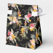 パイナップルハイビスカスフラワーオンブラックテント フェイバーボックス (裏面サイド)
