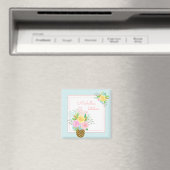 パイナップルバラブーケピンクイエローブルー マグネット (インサイチュ (食洗機))