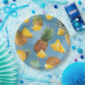 パイナップルパターン2 ペーパープレート (パーティー)