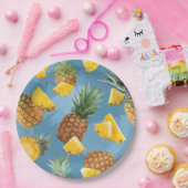 パイナップルパターン2 ペーパープレート (パーティー)