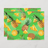 パイナップルパターン6 ノートカード (正面/裏面)