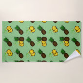 パイナップルパターン ビーチタオル (正面)