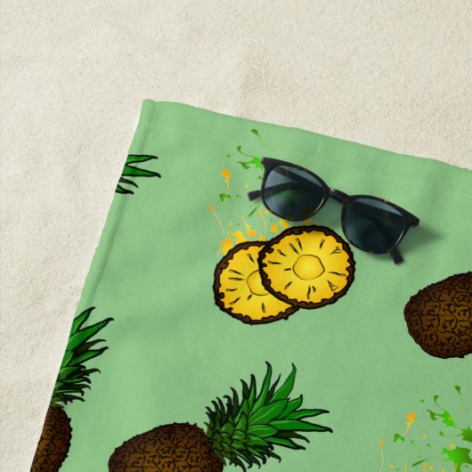 パイナップルパターン ビーチタオル (インサイチュ)