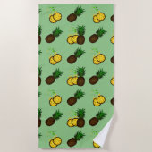 パイナップルパターン ビーチタオル (正面)