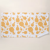 パイナップルパターン ビーチタオル (正面)