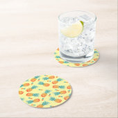 パイナップルパターン ラウンドペーパーコースター (インサイチュ)