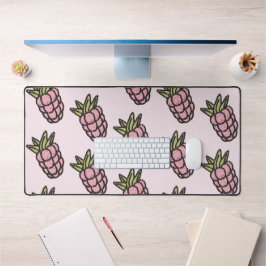 パイナップルパターンY2Kレトロ ファンキー デスクマット
