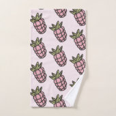 パイナップルパターンY2Kレトロ ファンキー バスタオルセット (ハンドタオル)