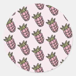 パイナップルパターンY2Kレトロ ファンキー ラウンドシール