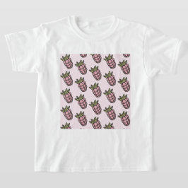 パイナップルパターンY2Kレトロ ファンキー Tシャツ