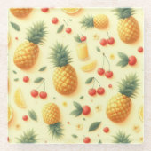 パイナップルパレード ガラスコースター (正面)