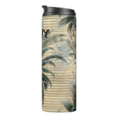 パイナップルパーソナライズされたオンゴールドフォイルストライプの タンブラー (回転右)